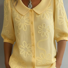 Aurélie light floral blouse - Yellow