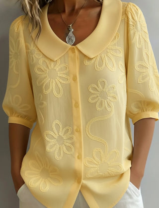Aurélie light floral blouse - Yellow