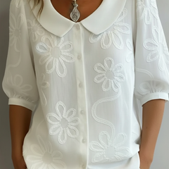 Aurélie light floral blouse - White