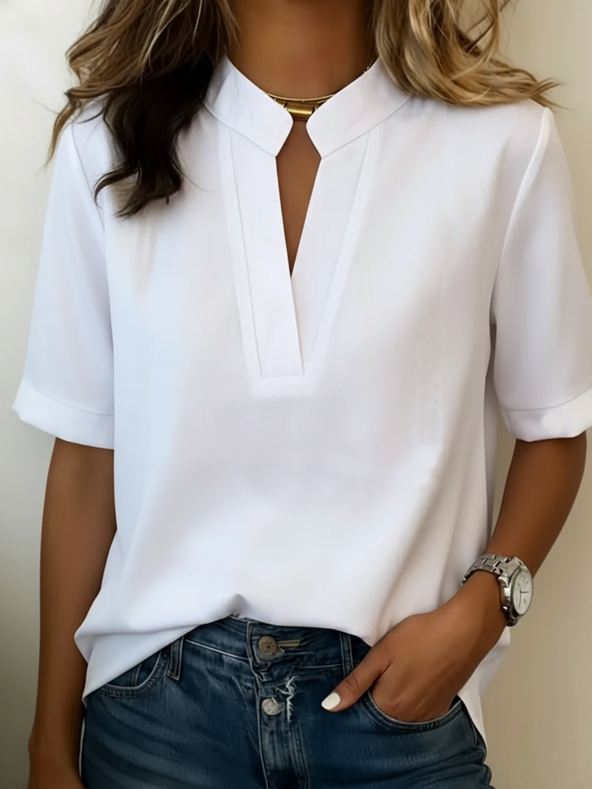 Élise elegant blouse with refined collar