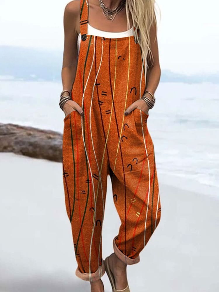 Sidonie | Line-Art Print Jumpsuit