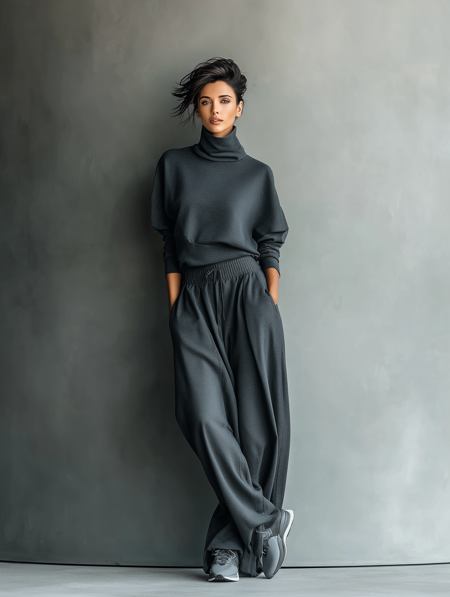 Eliza | Charcoal Knit Set