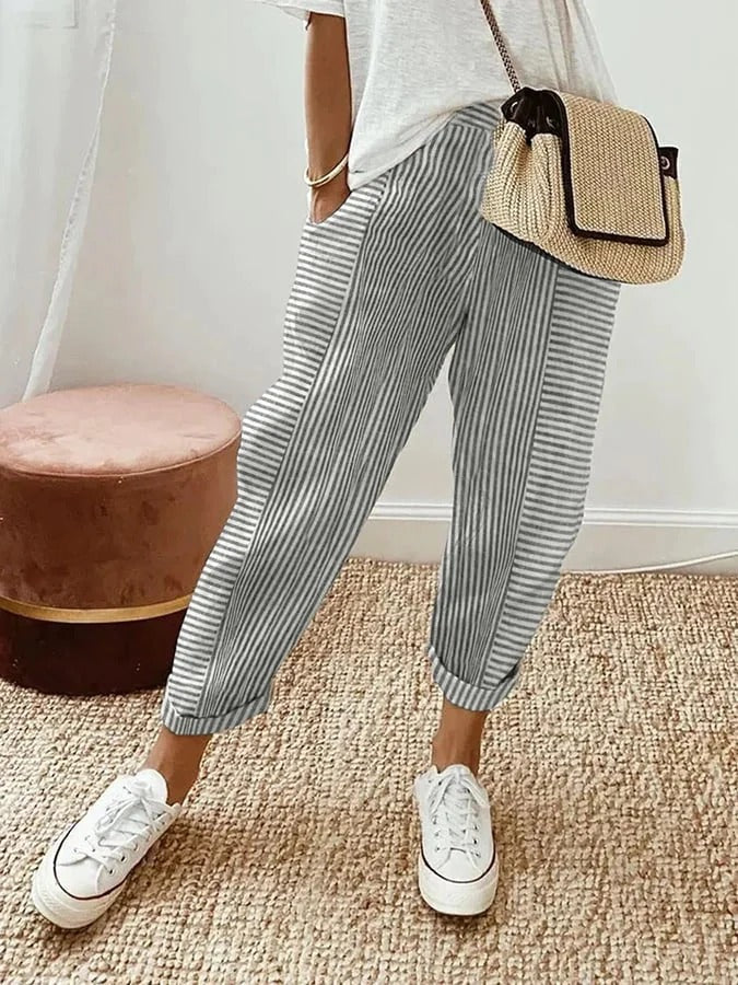 Paris light flattering pants - Light Grey