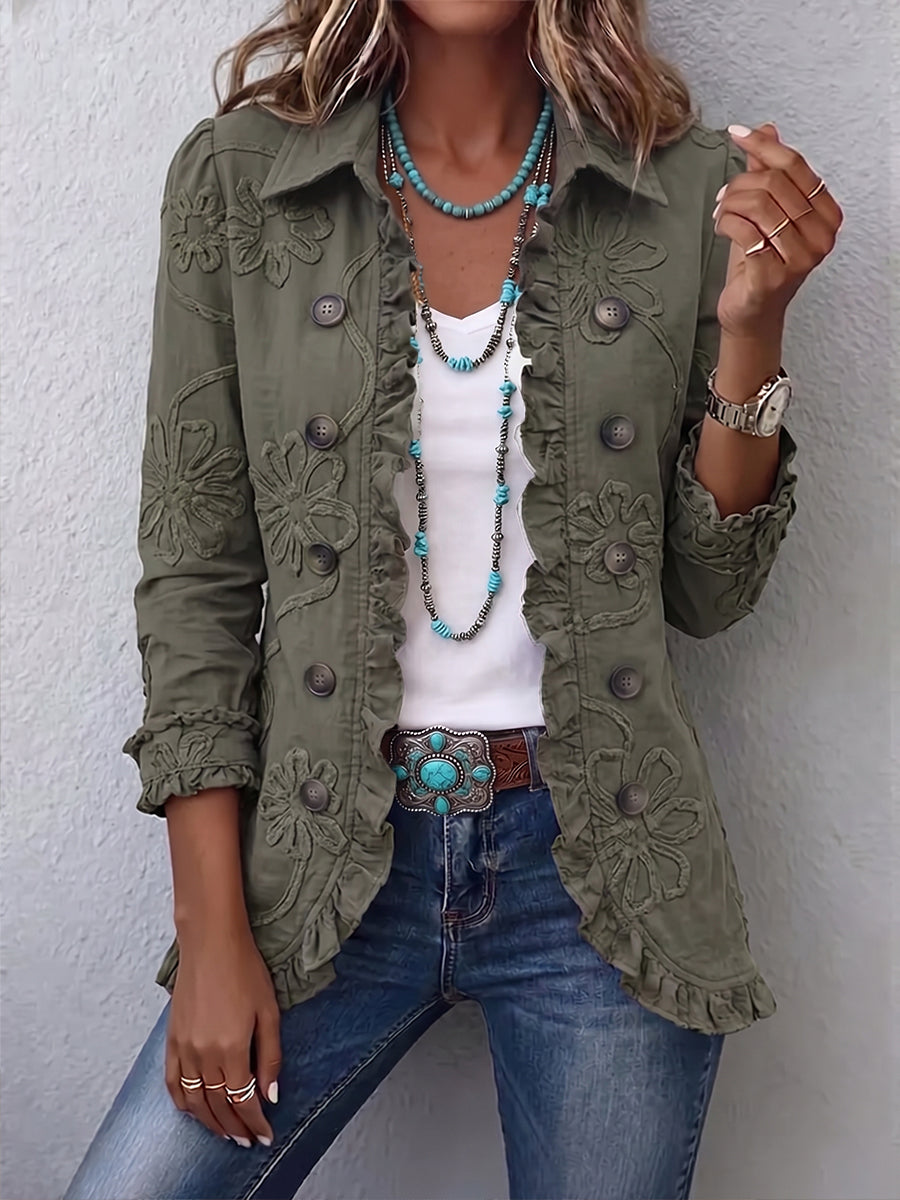 Faustine | Bohemian Floral Embroidered Jacket