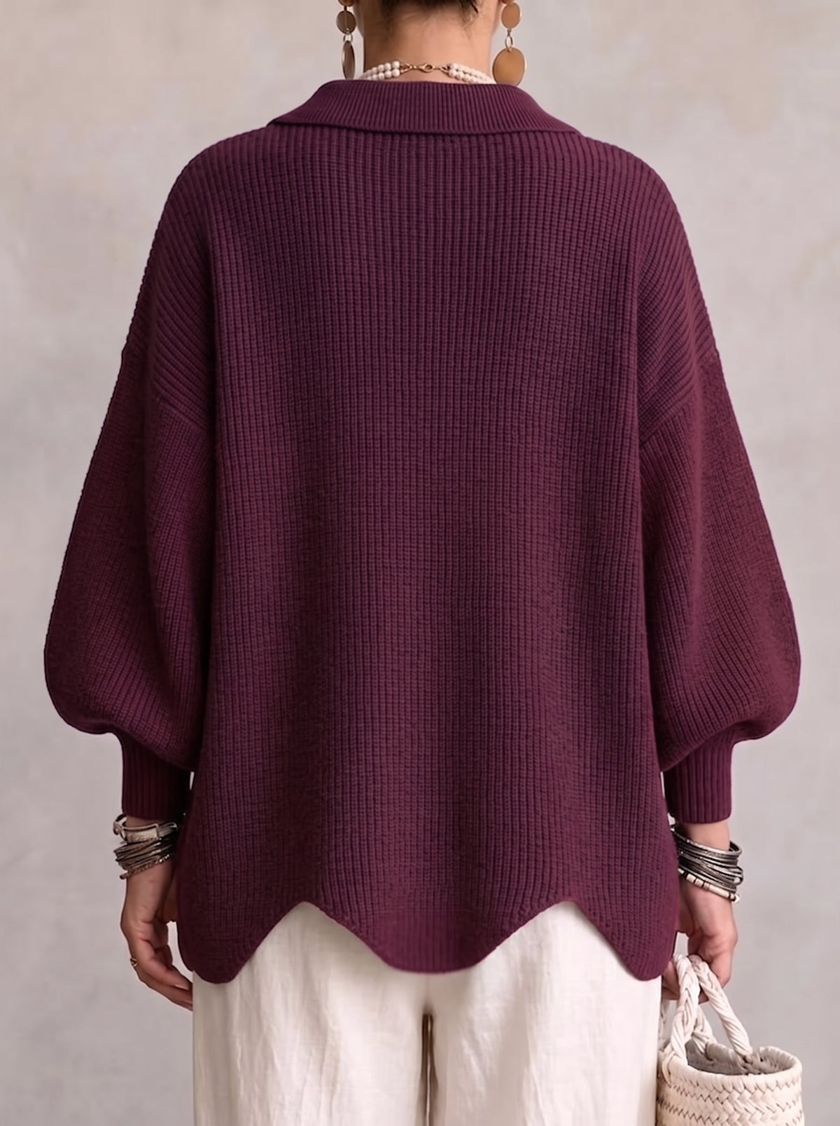 Isadora | Collared Cardigan With Large Metal Buttons