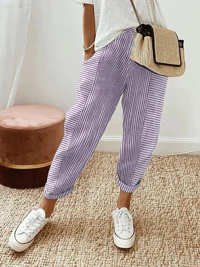 Paris light flattering pants - Purple