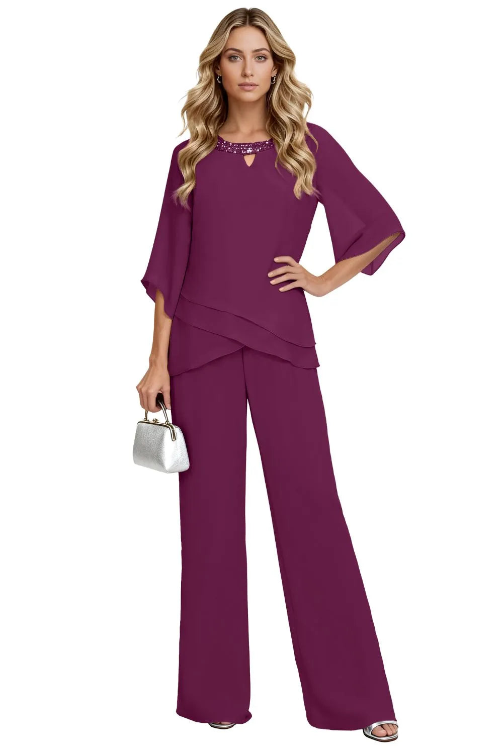 Liana | Sophisticated Loose-Fit Formal Pant Set