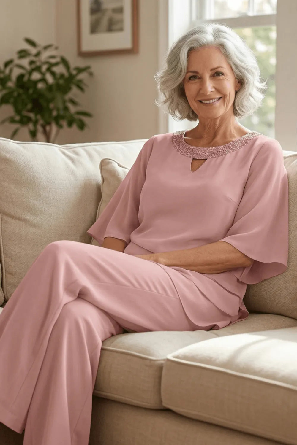 Liana | Sophisticated Loose-Fit Formal Pant Set